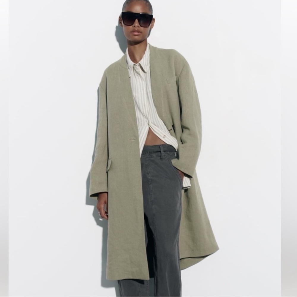 NWT ZARA 100%  LINEN LIGHT WEIGHT Coat 
🚨FIRM PRICE NO DISCOUNT ALREADY LOW